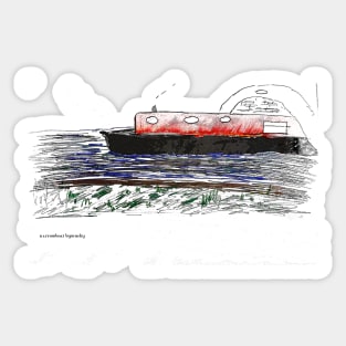 Narrowboat under bridge Sticker